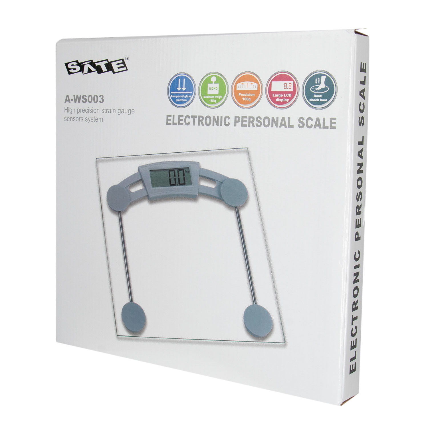 Balança Digital Satellite A-WS003 - Até 180Kg - Transparente - Imagem 3